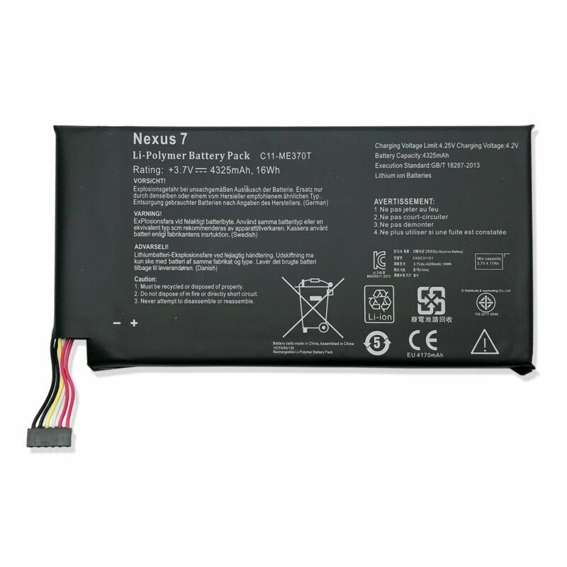 Asus Google Nexus 7 - Battery Li-Ion-Polymer C11-ME370T 4325mAh (MOQ:50 pcs)