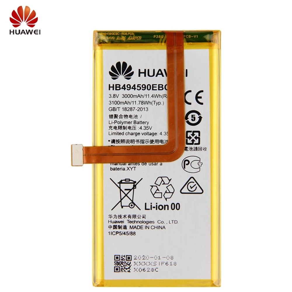 Huawei Honor 7 Battery Li-Ion-Polymer HB494590EBC 3000mAh (MOQ:50 pcs)