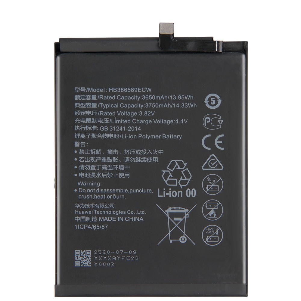 Huawei Mate 20 Lite Battery Li-Ion-Polymer HB386589ECW 3650mAh (MOQ:50 pcs)