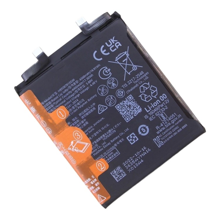 Huawei Mate 50 Battery Li-Ion-Polymer HB506781EGW 4460mAh (MOQ:50 pcs) 