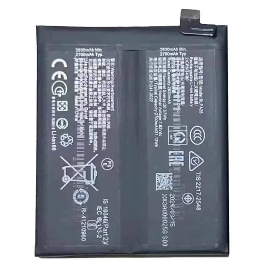 OnePlus 12 Battery BLPA25 5400mAh (MOQ:50 pcs)